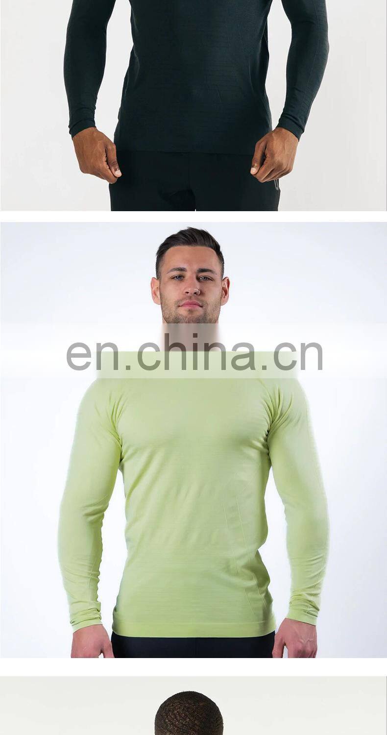 Factory Direct Supply Breathable Sport Long Sleeve Quick Dry T Shirts Gym Men'S Top
