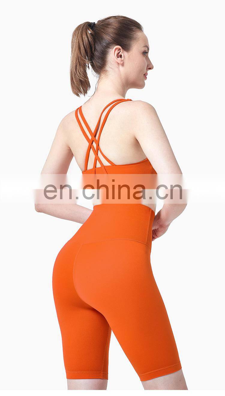 Private Label High Quality Ladies Sportswear Push up Yoga Bra U Neck Women Sexy Sports Bra Logo