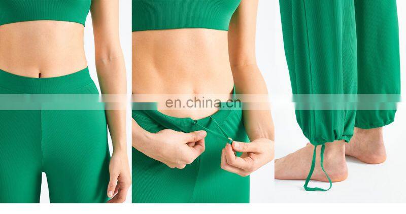Newly Adjustable High Waisted Yoga Pants With Pocket Recyclable Jogging Sweatpants