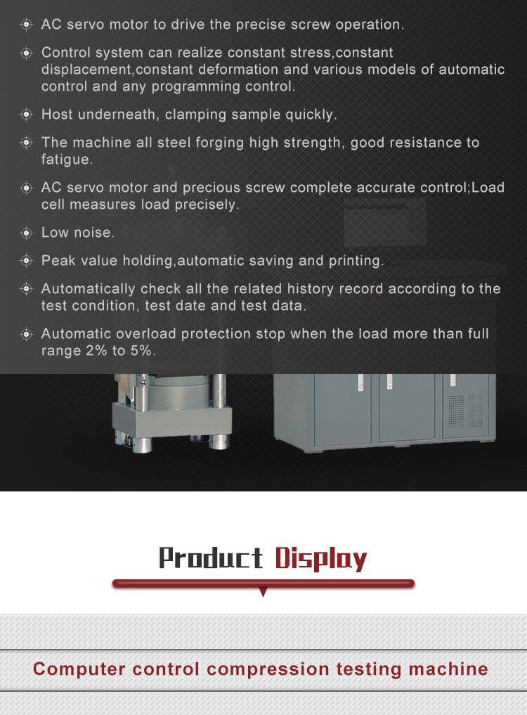200 Ton Compression Testing Machine Concrete Strength Tester