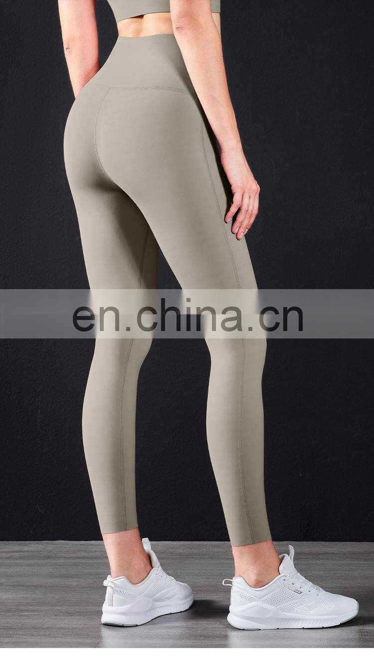 2022 Wholesale Anti Curling High Waist Yoga Pants No T Line Yoga Leggings ECO Friendly