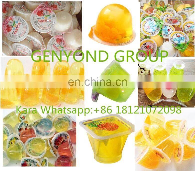 Factory Shanghai Genyond cup pudding filling sealing packing equipment jelly processing plant production line making   machine