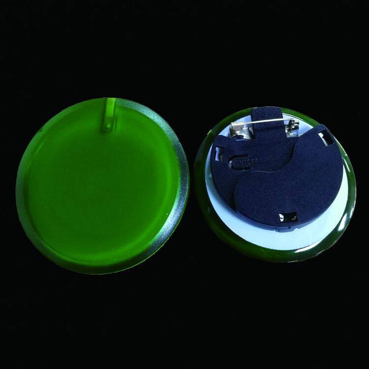 Party Event Decoration Customized LOGO Glow in Dark LED Badge LED Flashing Pin