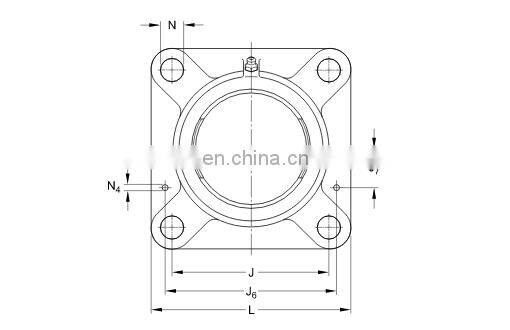 Square Flanged Housing for Insert Bearing FY512M Pillow Block Bearing FY512M