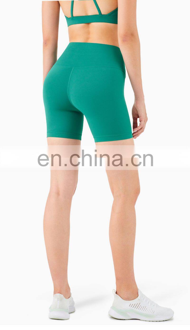 Custom Fitness Summer Gym Yoga Short Leggings Women High Waist Cycling Biker Short