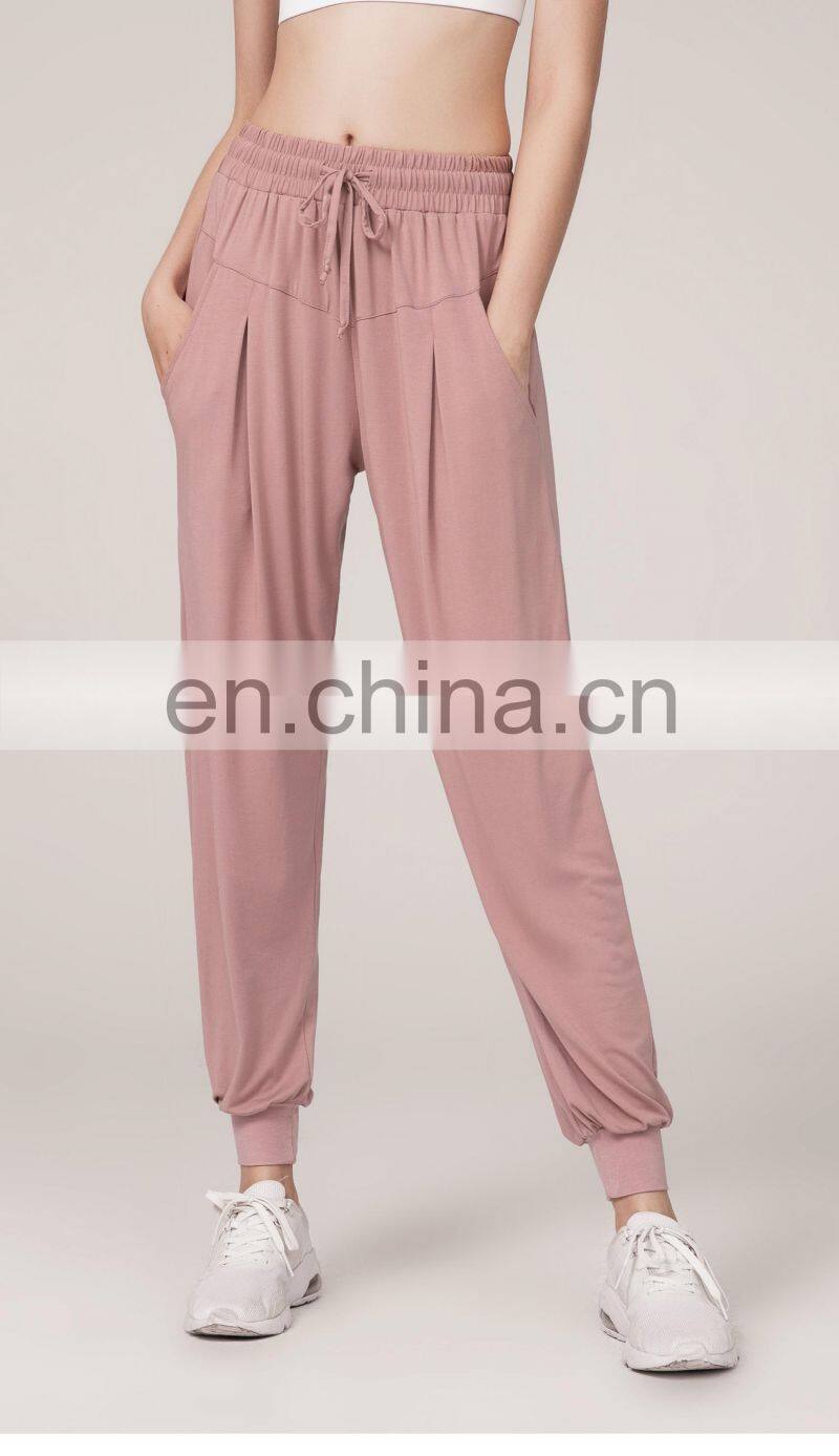 Quick-Drying Loose Cotton Women's Jogger Pants Harem Style Running Fitness Yoga Pants With Pocket