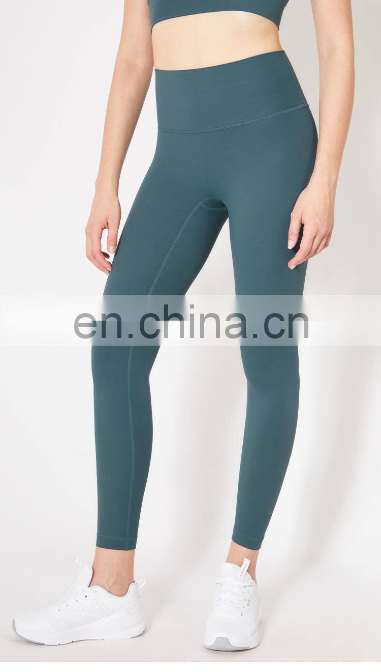 2021 ECO Girls Fitness Sport Leggings Tights Pants Custom Logo Push Up Yoga Pants With Pocket