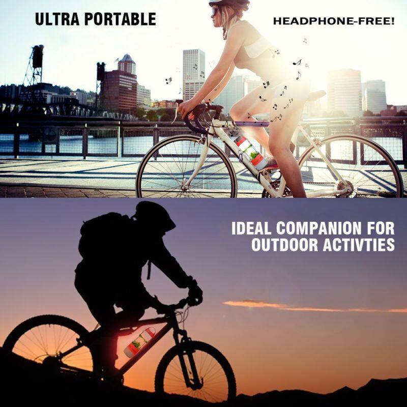 outdoor sport waterproof portable wireless music bottle speaker with mic
