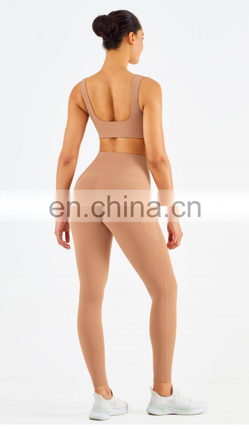 Gym Activewear Sexy Sports Bra Crop Top Outfits Women Gym Fitness Sets Tights Leggings