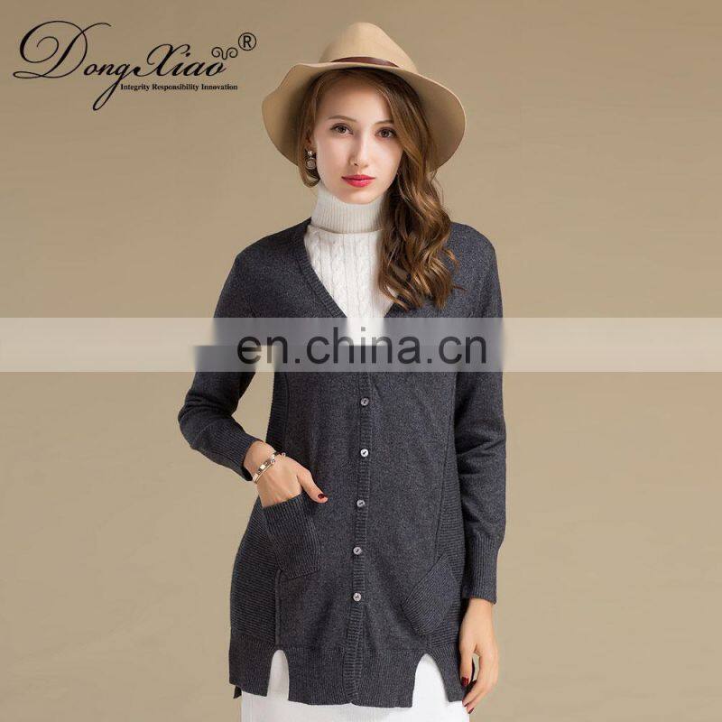 Custom Latest Ladies Sweaters Women Button Front Cashmere Sweater Cardigan