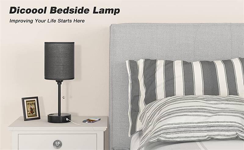 Nordic Style Bedroom Table Lamp Study Room Decoration USB Desk Lamp Led Bedside Table Lamp