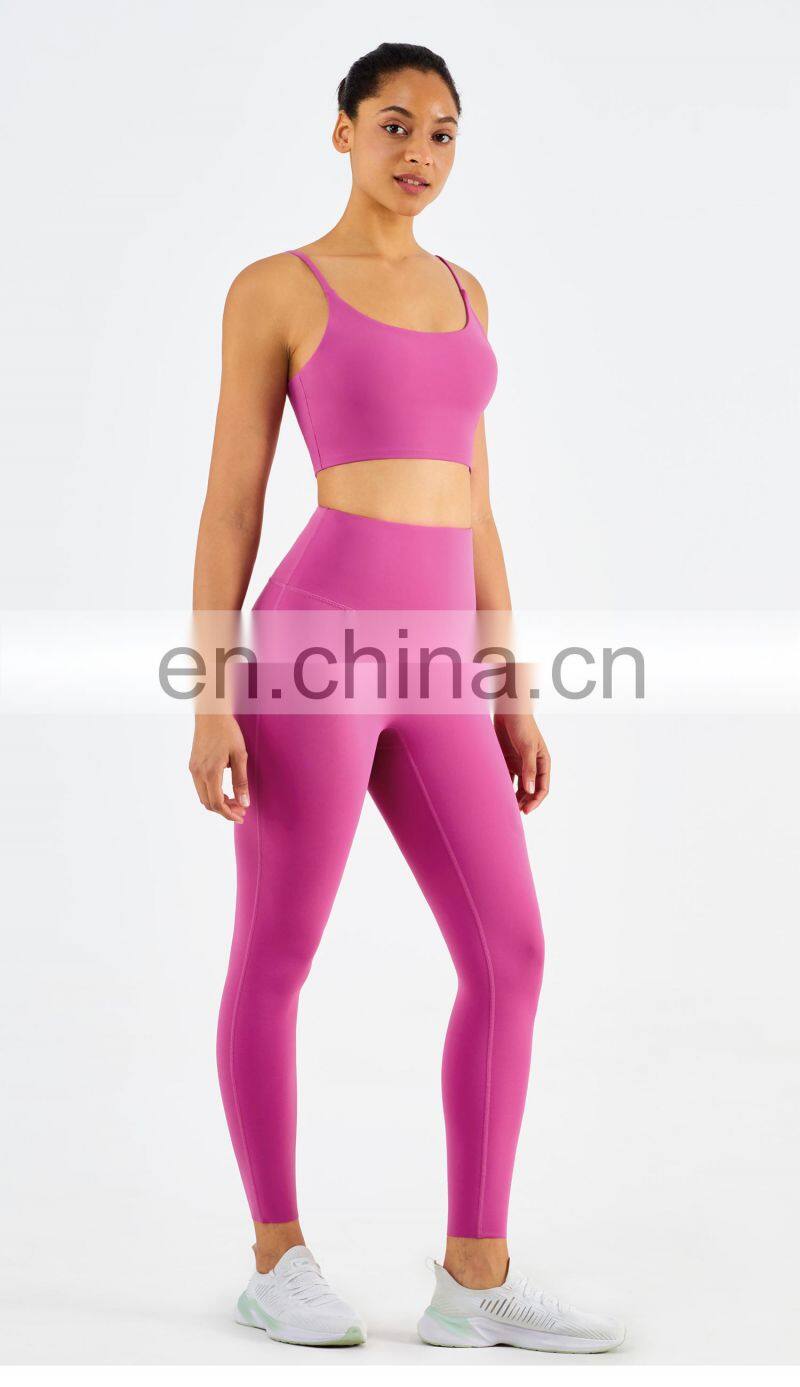 Multi Color Sport Bra Set Exercise Outfits Women Sets 2 Pieces High Support Yoga Pants