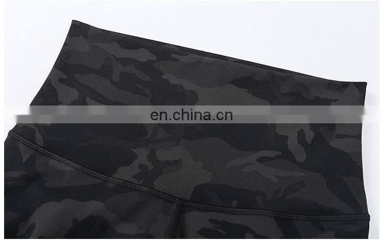 Top Quality Nylon Spandex Nude Feeling Women Yoga Wear Custom 3/4 length training yoga pants