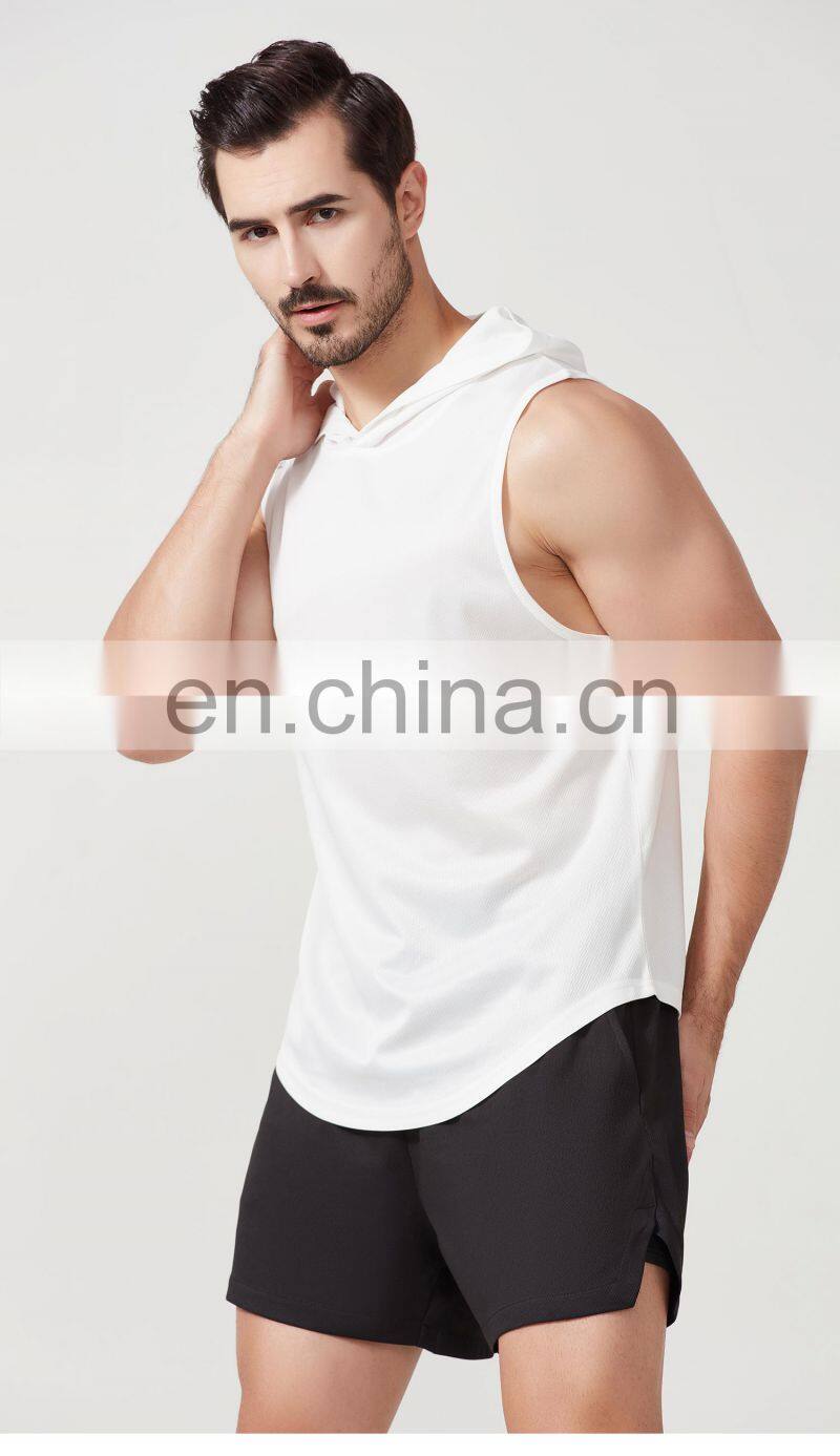 New Hooded Sports Vest Quick-Drying Basketball Shirt Outdoor Loose Casual Men's Tank Tops