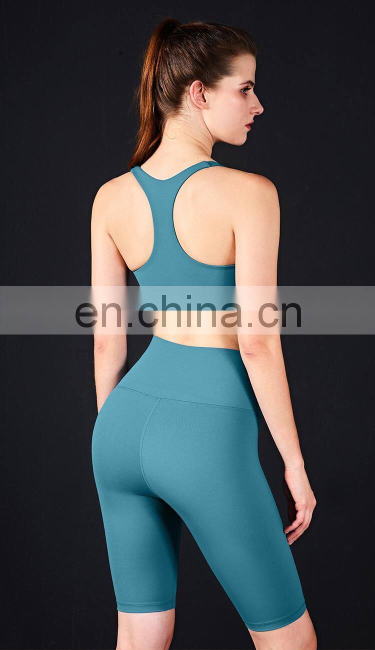 New Customized Front Zipper Shockproof Sports Bras Workout Fitness Yoga Tops