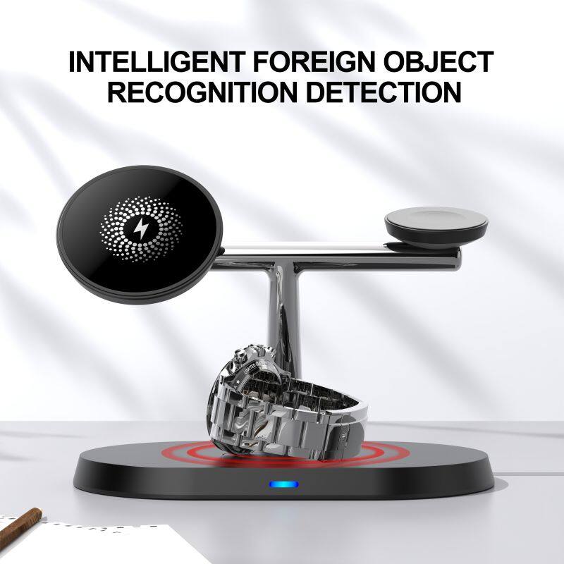 3in1 Magnetic Wireless Charger for iPhone Smart Watch Earphones Multifunctional with Holder