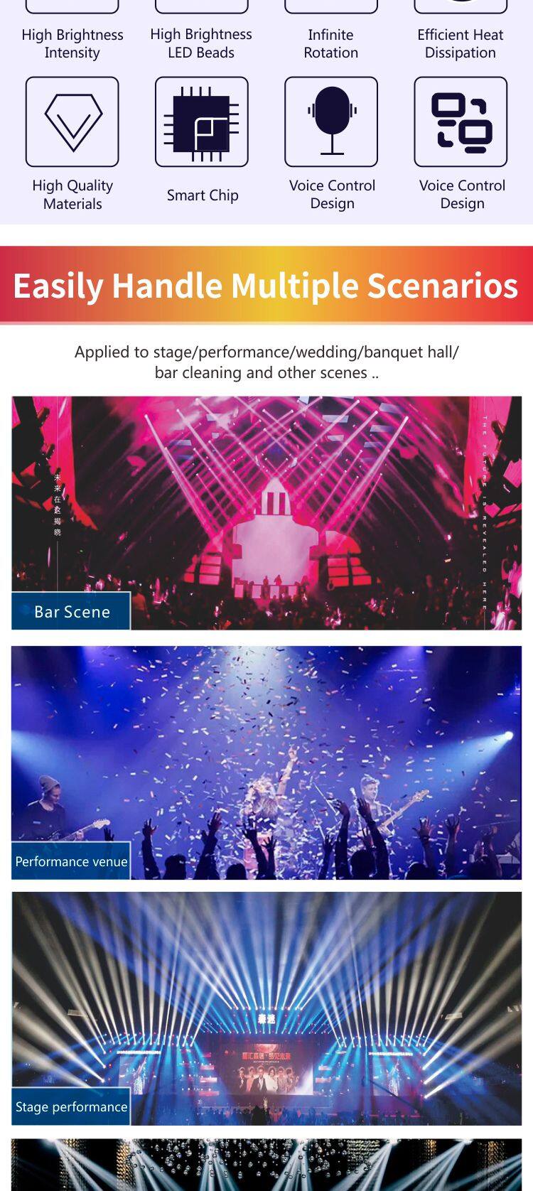 FY-1915 19x15W 4in1 Osram Light Stage Moving Head Light Wash Zoom Beam Light Bee Eye with DMX Control for Stage Night Club Bar Party Dj Ktv