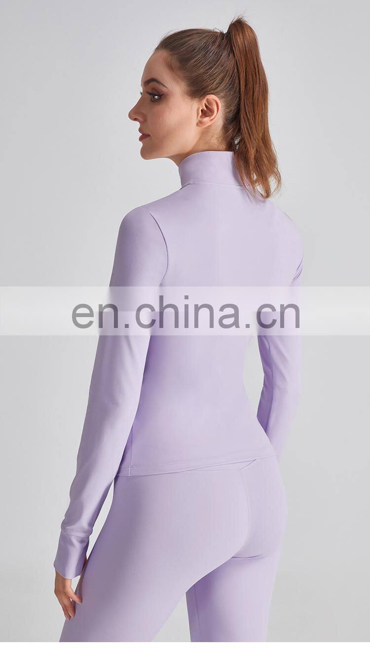 Christmas 2022 Custom Logo Sport Wear Thumb Holes Gym Jacket Women Long Sleeve