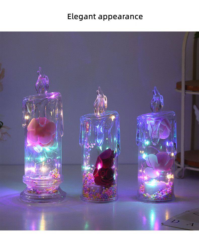 LED Electronic Candle Light Valentine's Day Creative Atmosphere Candle Light Night Light