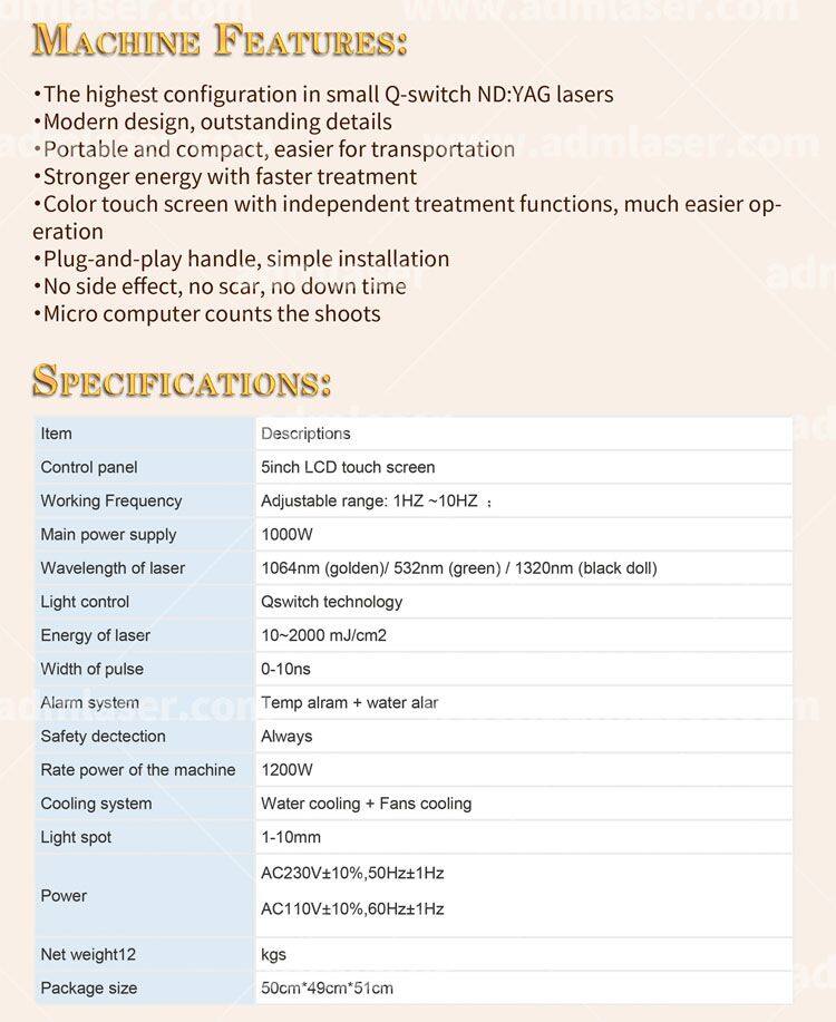 Mini 1320nm Nd Yag Q Switch Carbon Peeling Laser Skin Rejuvenation Facial Peeling Machine With CE Approved