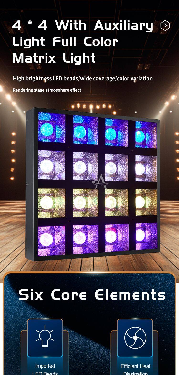 JZ1620L Factory Wholesale 4x4 Matrix light 16x20W Full Color 4in1 LED Lighting Manufacturer Stage Effect Light