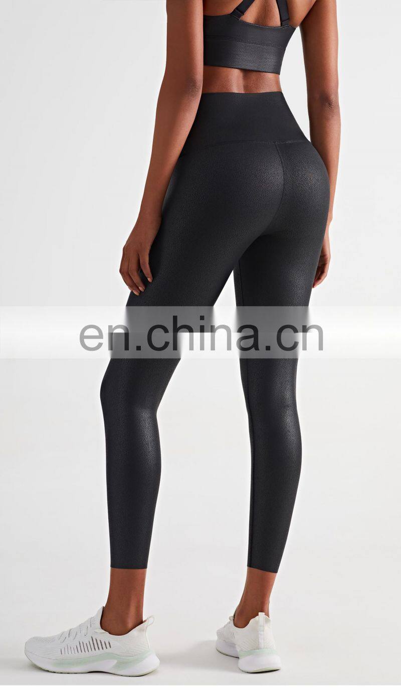 New Leather High Waisted Scrunch Butt Leggings Workout Legging Yoga Pants For Women