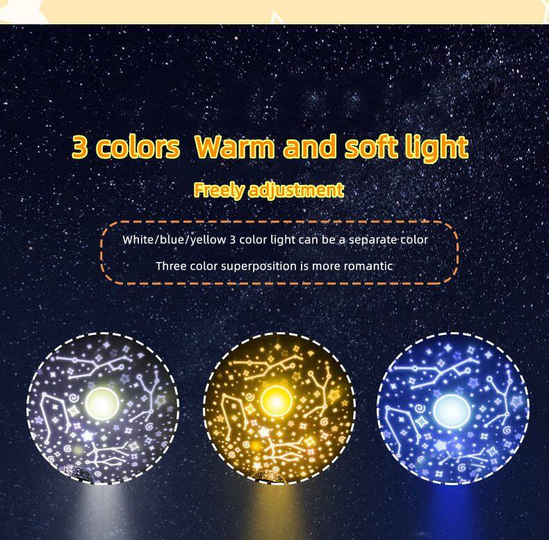 Crown Duck Projection Light LED Dazzling Music Atmosphere Light Romantic USB Rotary Remote Control Starry Night Light