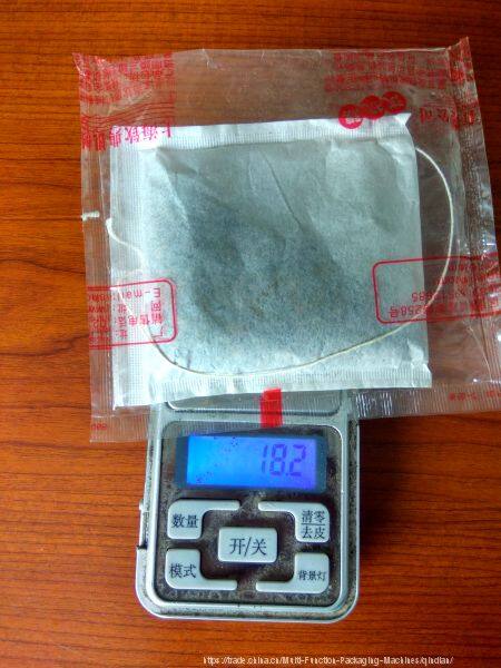 Large dose of tea bags inside and outside the packaging machine