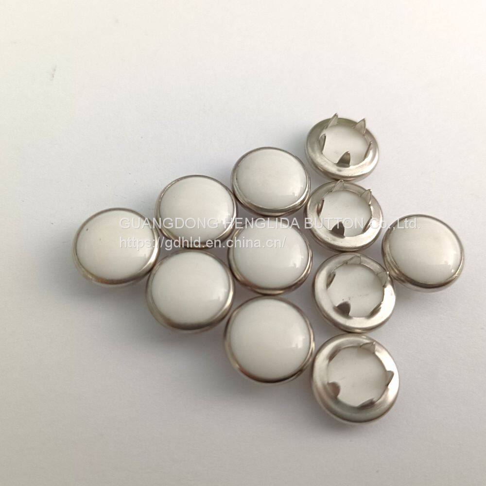 HLD factory custom color 18L pearl Prong snap button for garment images ...