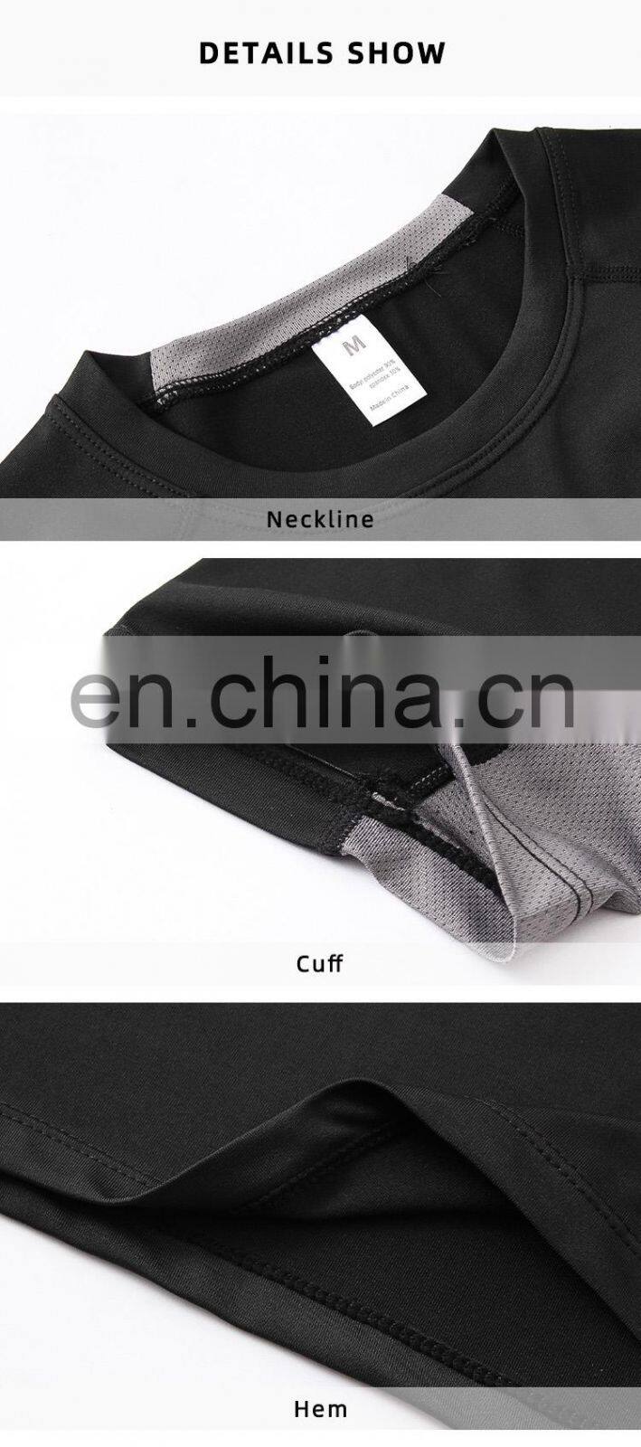 Running Training Short-Sleeved Sports T-Shirt Quick-Drying Breathable Stretch Men's Tights