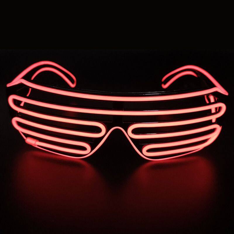 Christmas Decoration LED Flashing Shutter Glasses Glow in Dark LED Light up Glasses