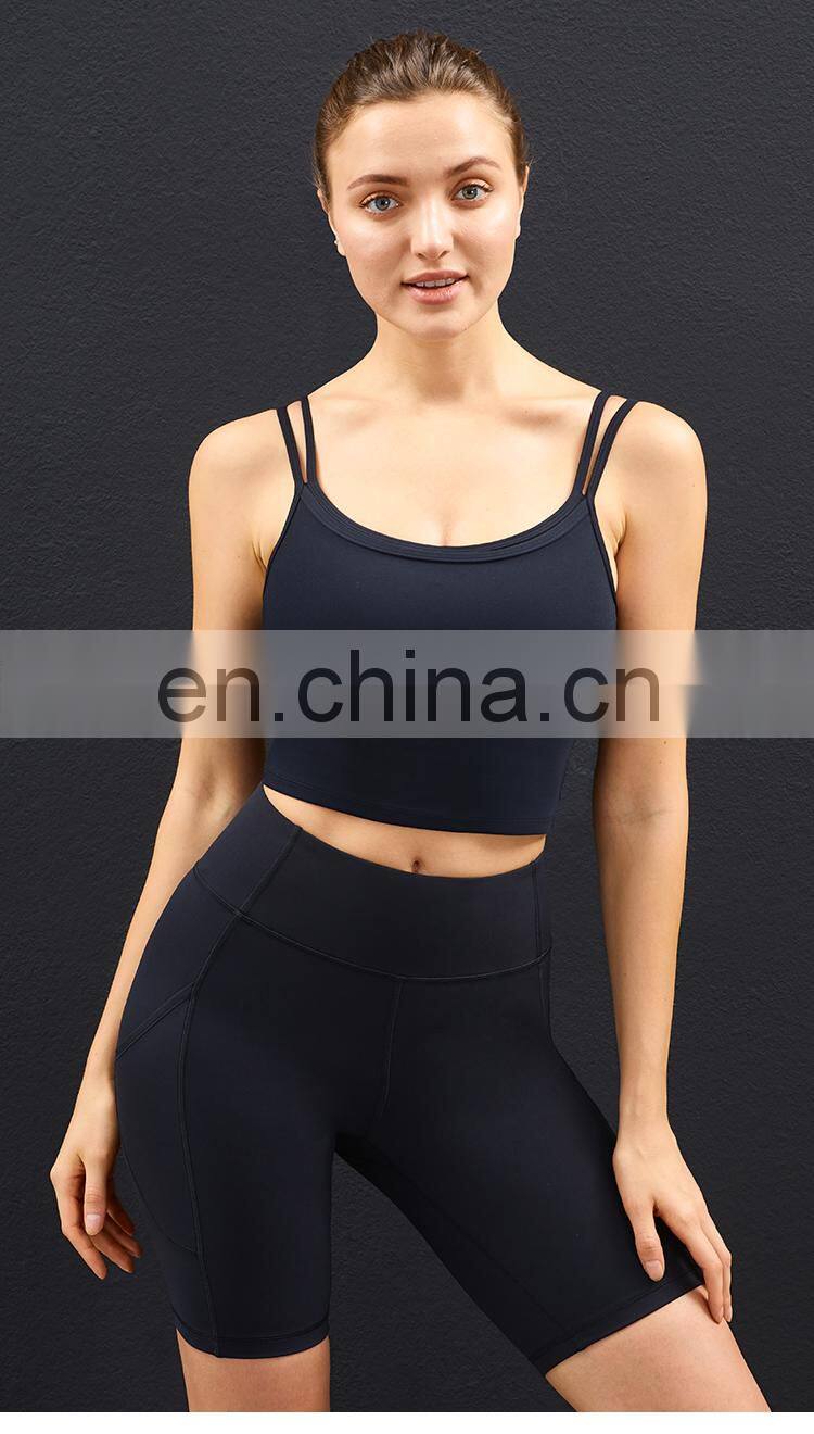 New Arrival Two-Color Stitching Yoga Bra Top Super Soft Sports Bras For Women Fitness