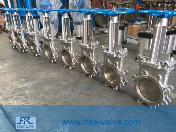 Lug type knife gate valves are in delivery