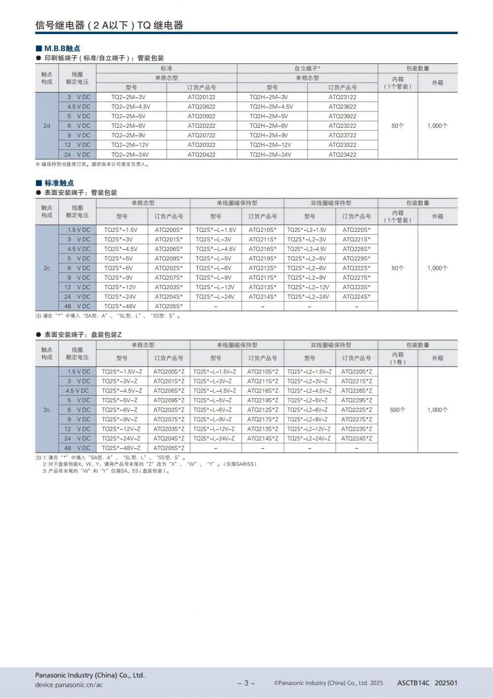 TQ 继电器 参数表_04