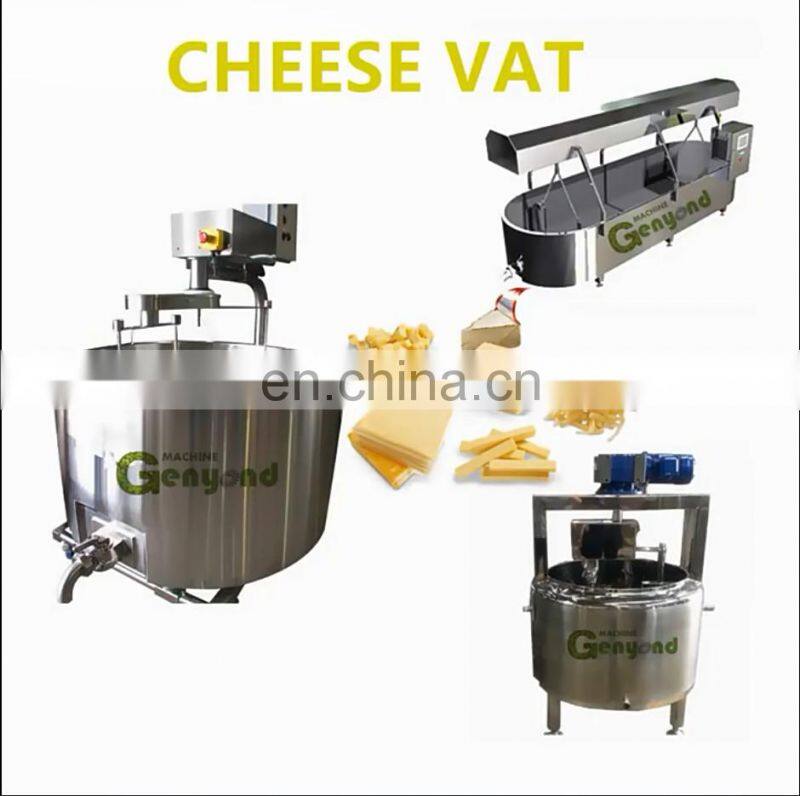 Factory cheese Blending Cooking tank  with Agitator Equipment Dairy Cheddar Dry cheese processing line cheese vat