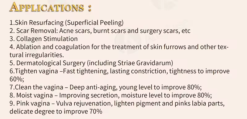 CO2 Laser Fractional Tighten Vagina Remove Scars and Stretch Mark Medical Fractional Co2 Laser Vaginal 2024