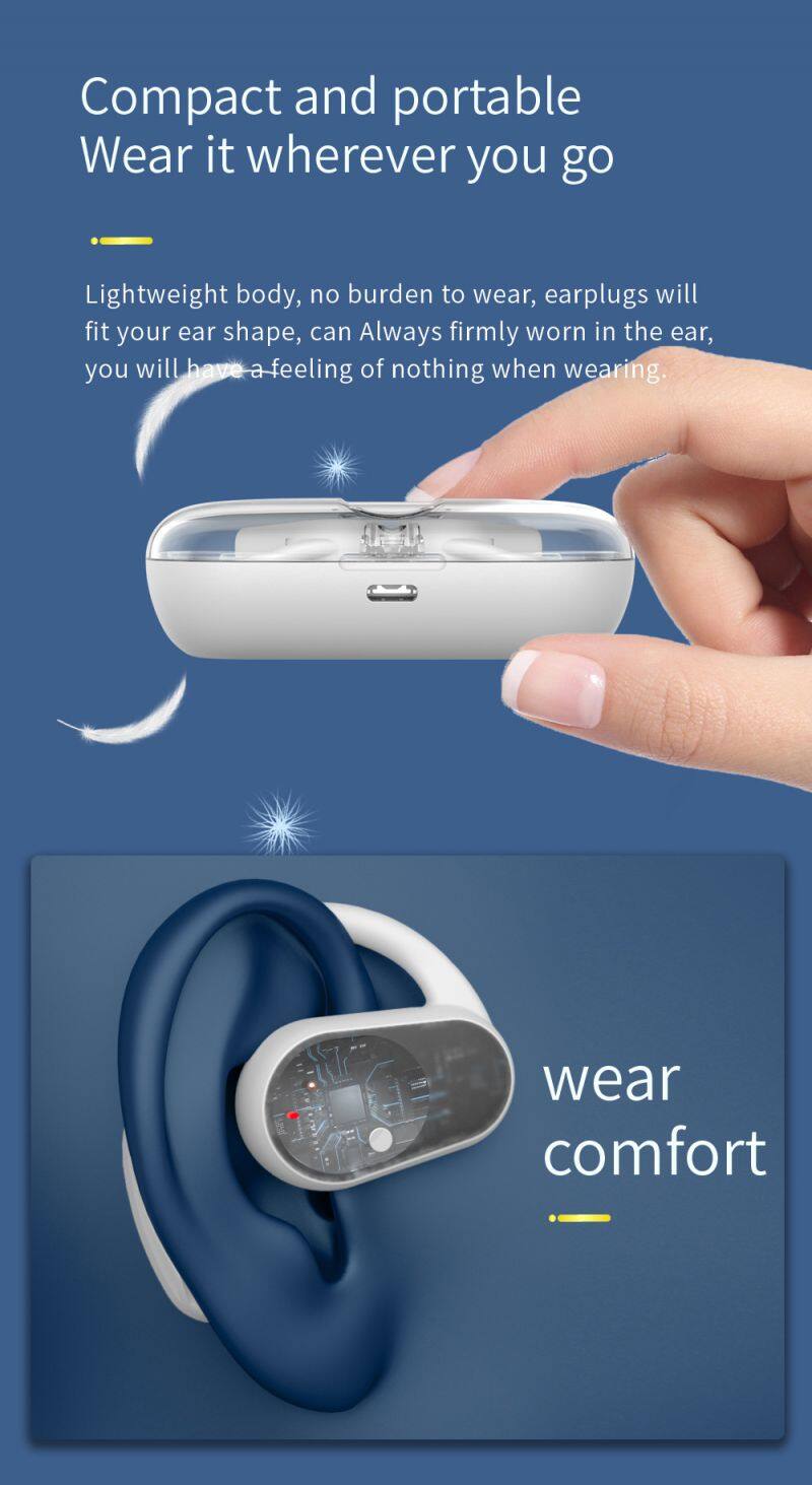 New Storage Box Earphone OWS Earphones Bluetooth Headphones Bluetooth Rotatable Speaker Hifi Airbuds Earbuds Wireless Sport Gift