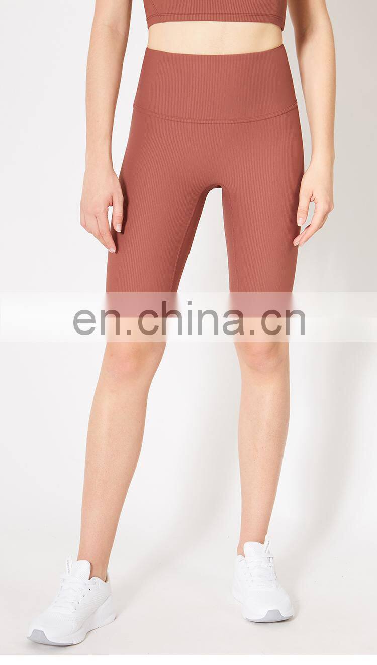Recycled Custom Fitness Leggings Peach Buttocks Gym Shorts Women