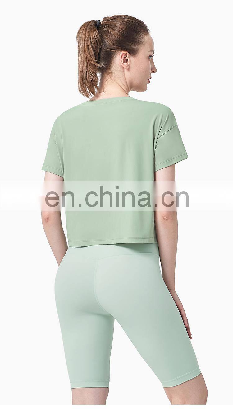 High Quality Custom Short T Shirt Women ECO Friendly Super Soft Cropped Sport Loose T Shirt