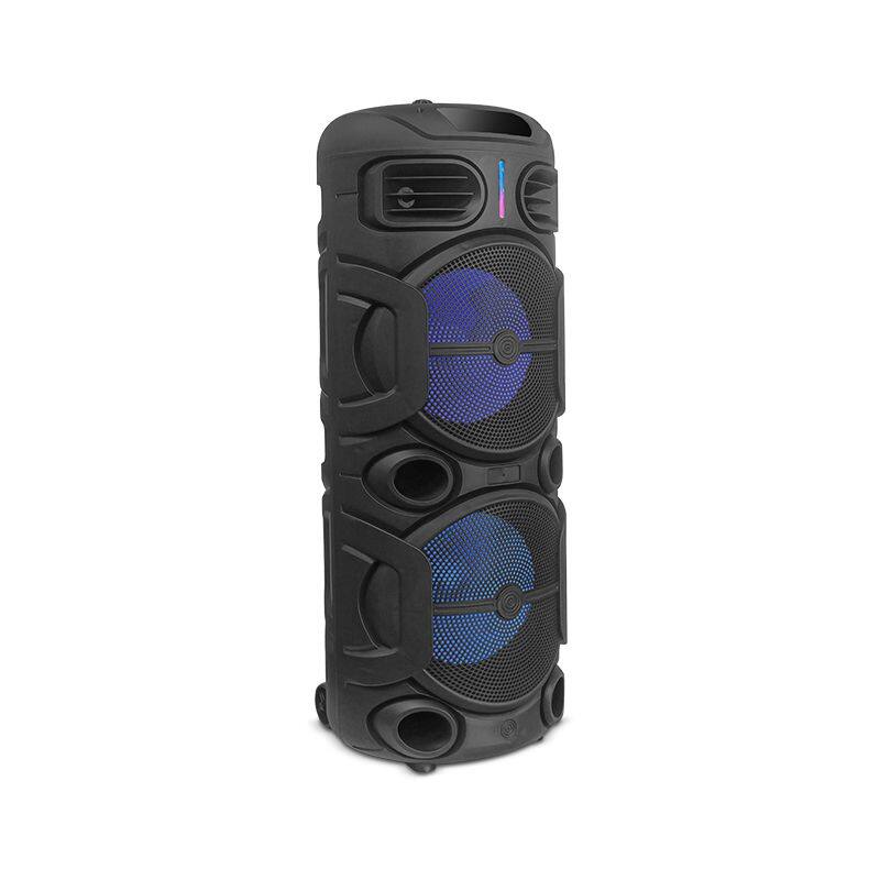 ZQS10208 super power 80W wireless 12-inch*2  bass sound customized party speaker with colorful lights