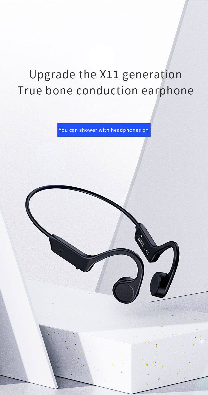 Bluetooth Wireless Headphones Bone Conduction Sports Earphones IP56 Headset Stereo Hands-free with microphone For Running
