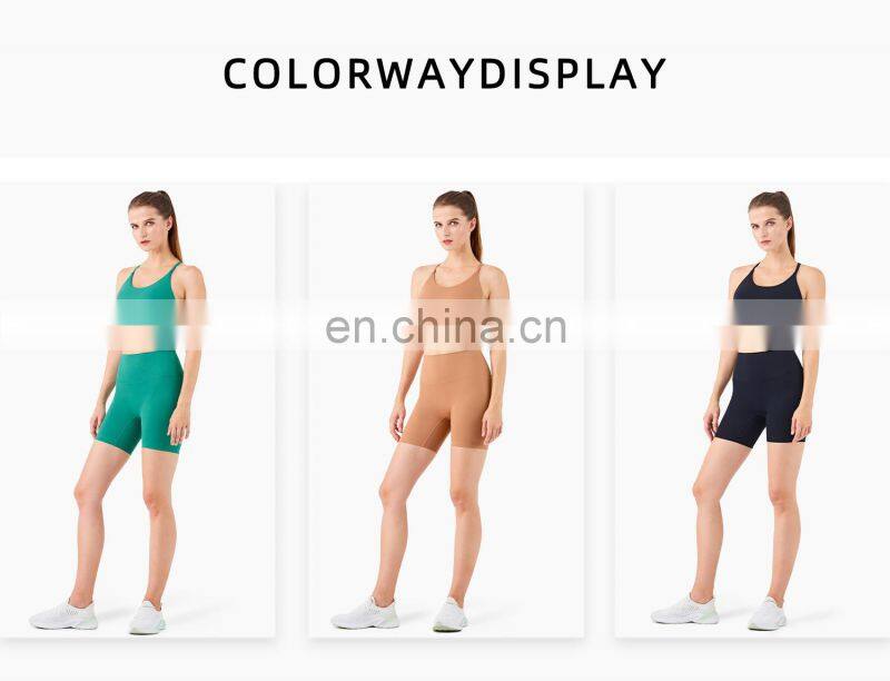 2022 ECO Fashion Yoga Short Sets Compress Legging Out Wear Gym Sports Bra Suit