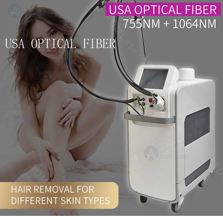 Alexandrite 755nm Laser Hair Removal Beauty Equipment Alexandrite 755nm 1064nm Dark Skin Pigmentation Removal