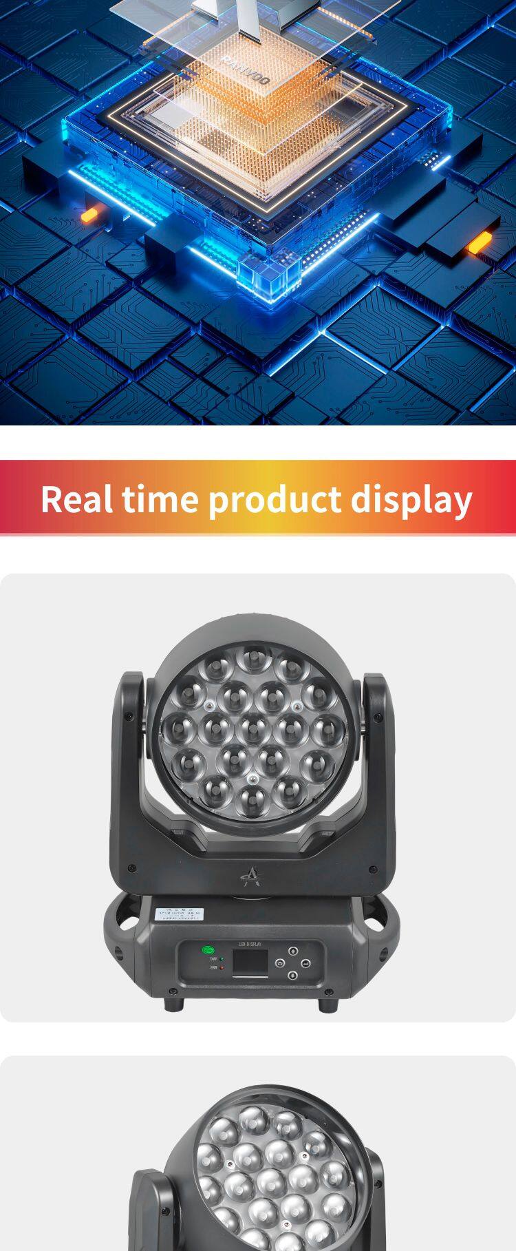 RS19 19x15W Eye B-eye Zoom Wash Beam Focusing DMX Pixel Control 4in1 RGBW LED Zoom Moving Head Wash Lights