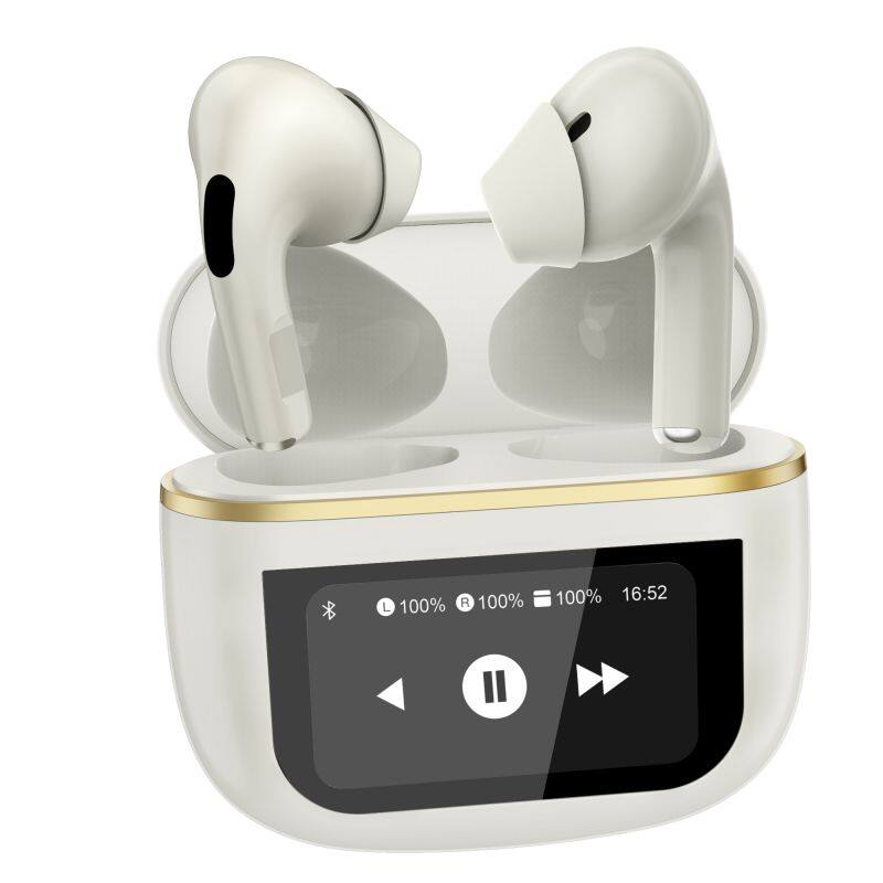 Touch Screen Headphones Noise Cancelling ENC ANC Sport Earbuds TWS Smart LCD Touch Screen Earphones