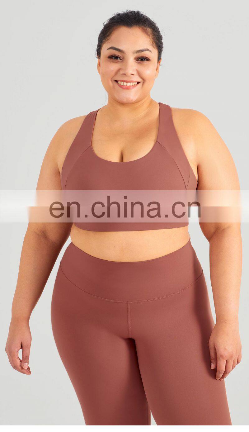 2022 Women Back Buckle Adjustable Sports Wholesale Bra Plus Size Sexy Gym Yoga Top