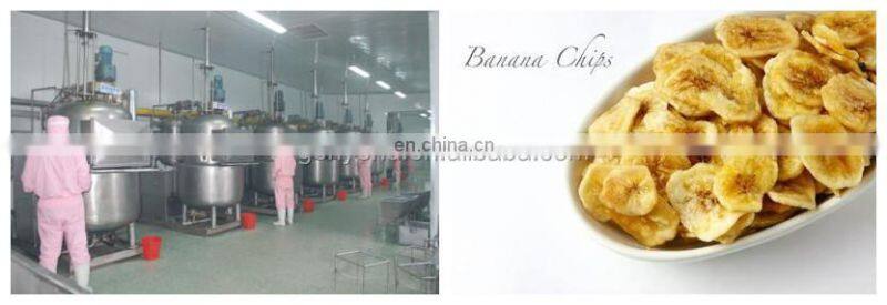 Automatic banana peeling slicing cutting blanching frying packing plantain chips making machine production line