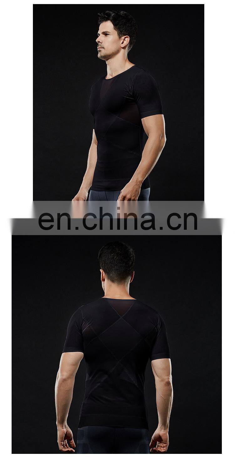 Men Oversized Gym Sports T Shirts Custom Logo Quick Dry Crewneck Running Fitness Tops