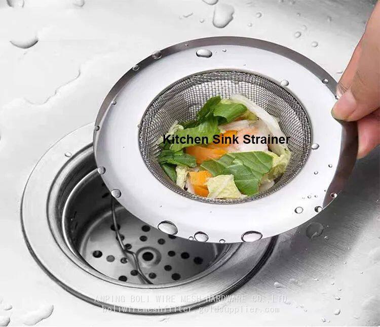 Industrial-Stainless-Steel-Perforated-Mesh-3-1-2-Corner-Kitchen-Sink-Stopper-Food-Waste-Drain-Deep-B