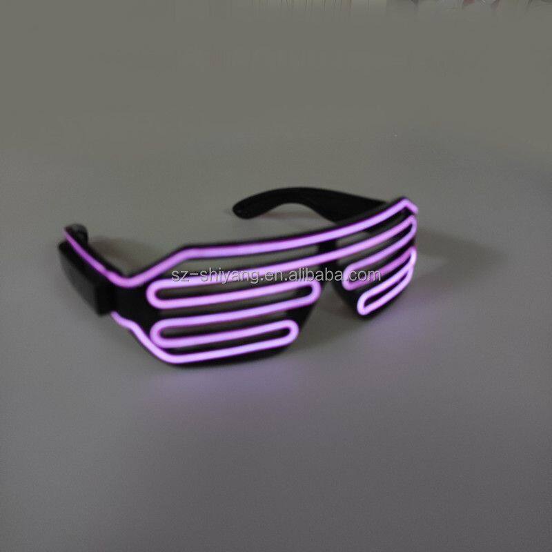Party Decoration Bar Gift USB Charging Light up Party Glow Glasses Wholesale Flashing LED Sunglasses